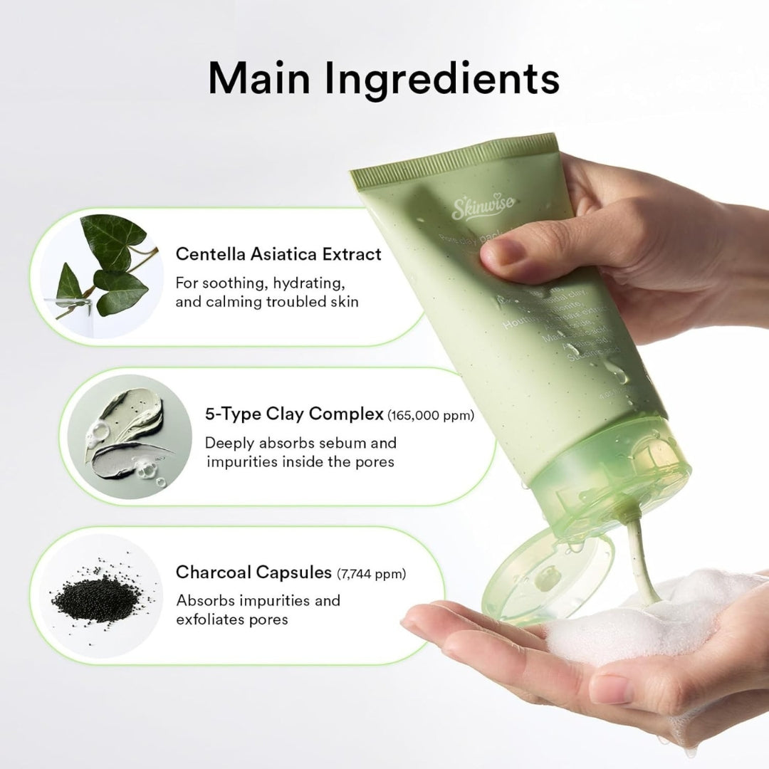 Skinwise™ Pore Clay Pack Cleanser - Heartleaf Charcoal Foam 120ML