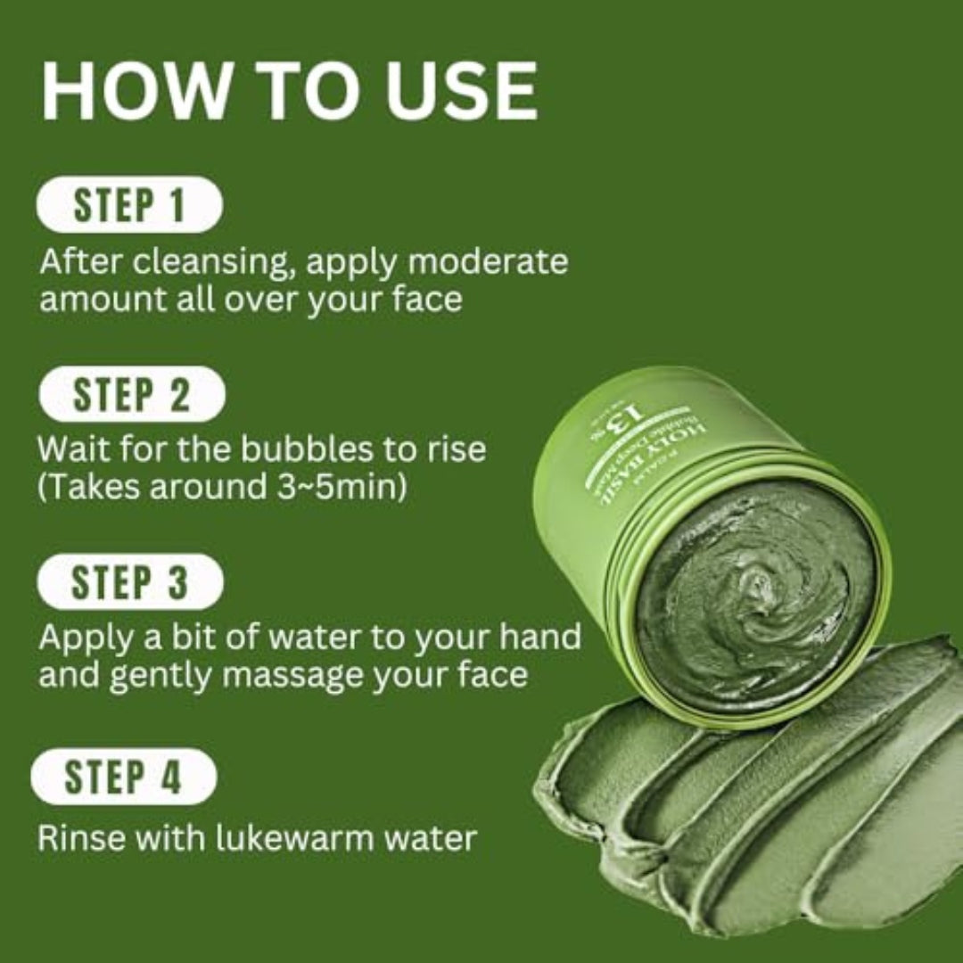 Holy Basil + PHA Bubble Mask