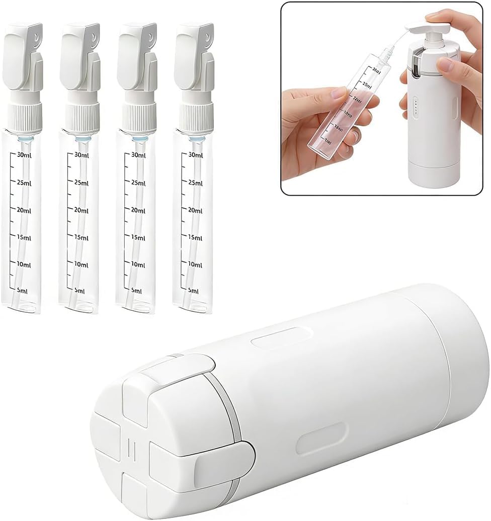 4 in 1 Travel Dispenser, 4 Pack 30ML Travel Bottle