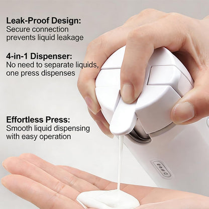 4 in 1 Travel Dispenser, 4 Pack 30ML Travel Bottle