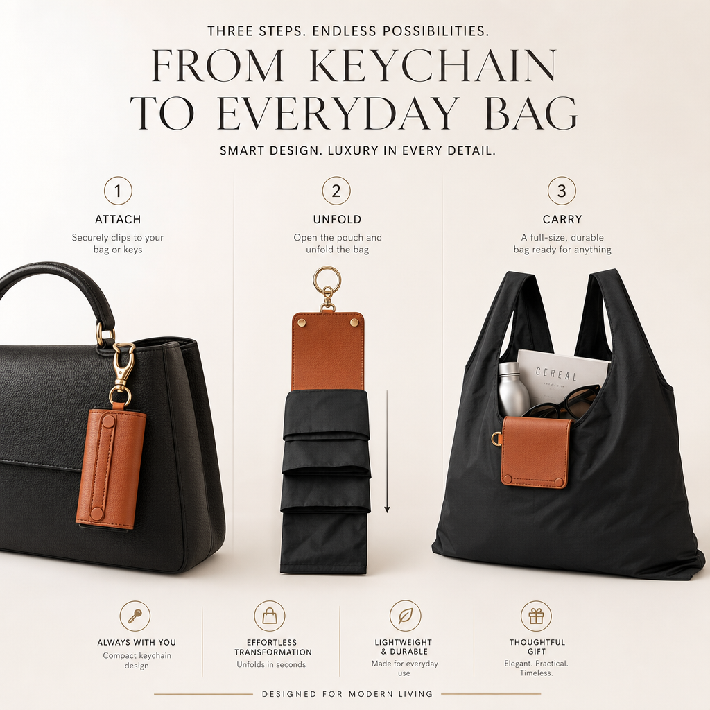 Foldé™ Luxury Keychain Tote