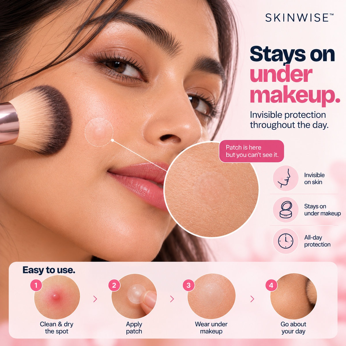 Skinwise™ Invisible Hydrocolloid Pimple Patches