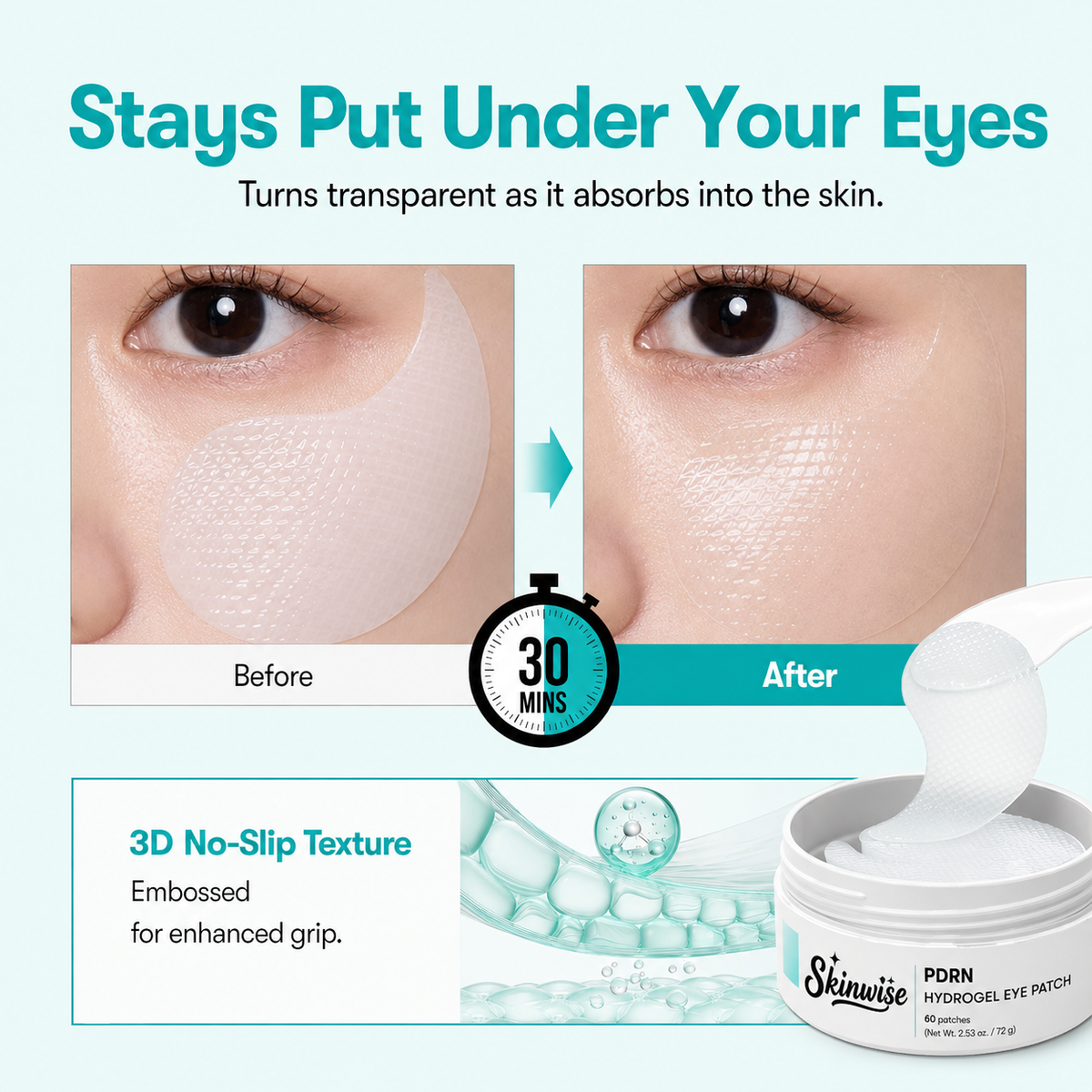 Skinwise PDRN Hydrogel Eye Patch (60 Patches)